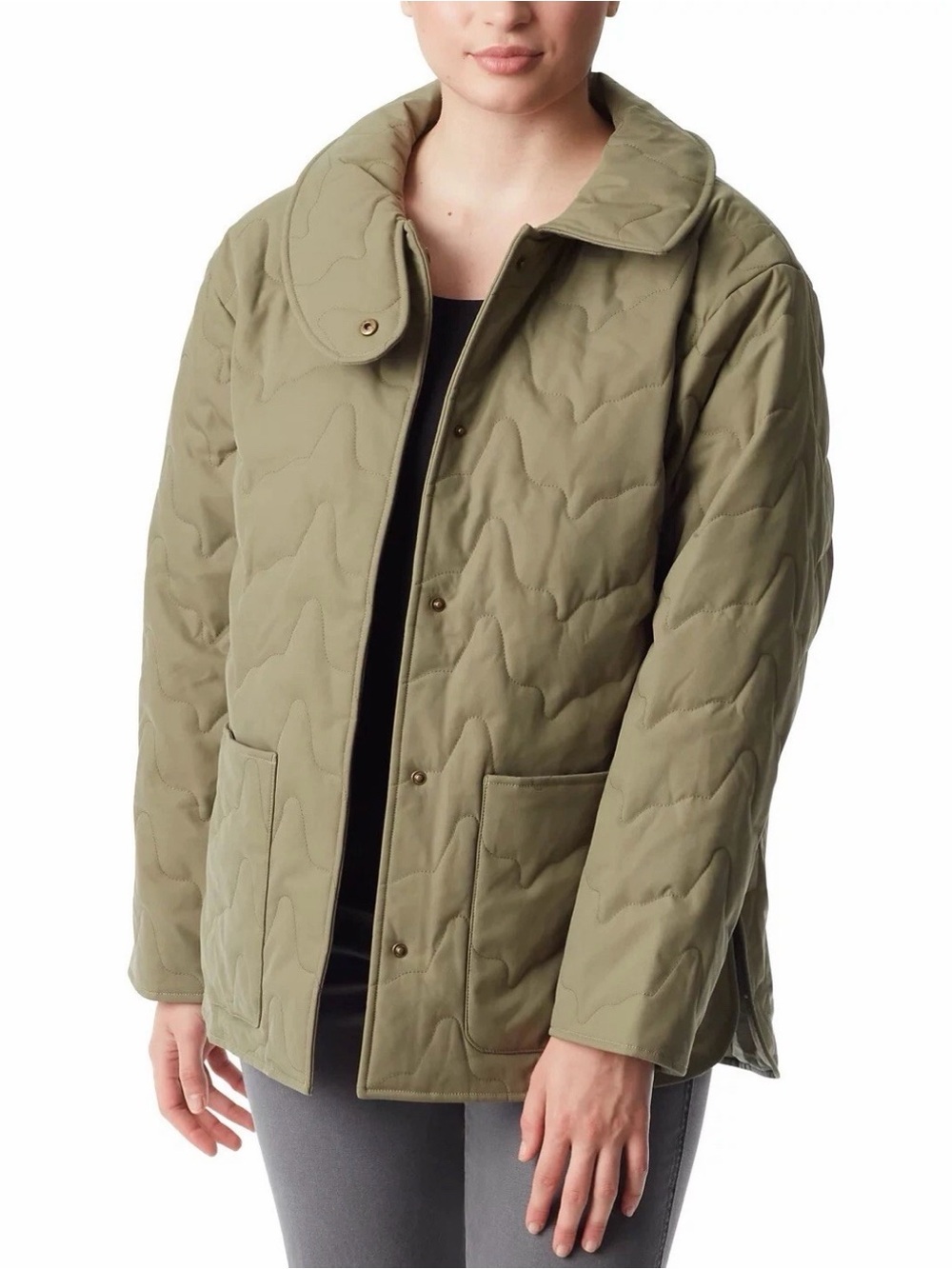 Bass NWT Outdoor Oversized Quilted Puffer Deep Lichen Green Size Medium